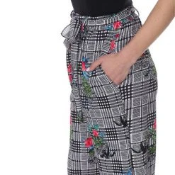 Women's White Mark Printed Gaucho Pants Black White -White Mark Sales unnamed file 1881