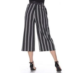 Women's White Mark Printed Gaucho Pants Black White -White Mark Sales unnamed file 1882