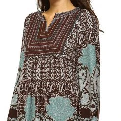 Women's White Mark Paisley Sweaterdress Blue 11 Women's White Mark Paisley Sweaterdress Blue -White Mark Sales unnamed file 1890