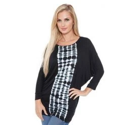 Women's White Mark Dolman Tunic Black Burst -White Mark Sales unnamed file 1903