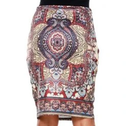 White Mark Print Pencil Skirt - Women's Blue Multi -White Mark Sales unnamed file 1907