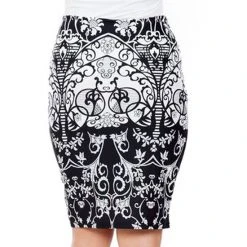 White Mark Print Pencil Skirt - Women's Blue Multi -White Mark Sales unnamed file 1908