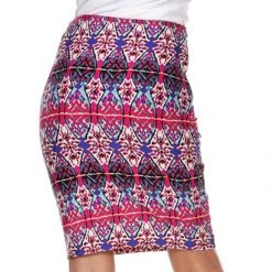 White Mark Print Pencil Skirt - Women's Blue Multi -White Mark Sales unnamed file 1909