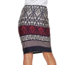 White Mark Print Pencil Skirt - Women's Blue Multi -White Mark Sales unnamed file 1912