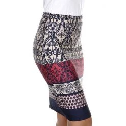 White Mark Print Pencil Skirt - Women's Blue Multi -White Mark Sales unnamed file 1913