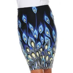 White Mark Print Pencil Skirt - Women's Blue Multi -White Mark Sales unnamed file 1914