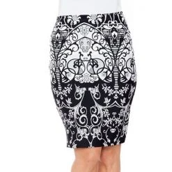 White Mark Print Pencil Skirt - Women's Blue Multi -White Mark Sales unnamed file 1915