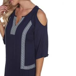 Women's White Mark Embroidered Cold-Shoulder Dress -White Mark Sales unnamed file 1918