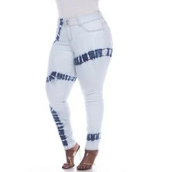 Plus Size White Mark Tie-Dye Skinny Jeans -White Mark Sales unnamed file 1956