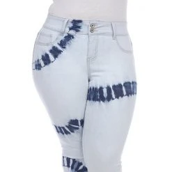 Plus Size White Mark Tie-Dye Skinny Jeans -White Mark Sales unnamed file 1957