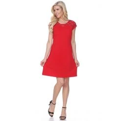 Women's White Mark Pelagia Dress Red -White Mark Sales unnamed file 1960