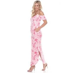 Women's White Mark Cold-Shoulder Tie-Dye Maxi Dress Black -White Mark Sales unnamed file 1971