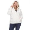 Plus Size White Mark Sherpa Jacket