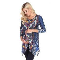 Maternity White Mark Multi-Print Tunic Top Blue Multi -White Mark Sales unnamed file 2007