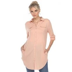 Women's White Mark Button Up Tunic Top 24 Women's White Mark Button Up Tunic Top -White Mark Sales unnamed file 201