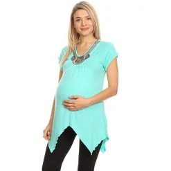 Maternity White Mark Embellished Tunic Top Mint -White Mark Sales unnamed file 2013