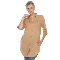 Women's White Mark Button Up Tunic Top 25 Women's White Mark Button Up Tunic Top -White Mark Sales unnamed file 202