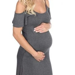 Maternity White Mark Cold-Shoulder Maxi Dress Navy 22 Maternity White Mark Cold-Shoulder Maxi Dress Navy -White Mark Sales unnamed file 2055