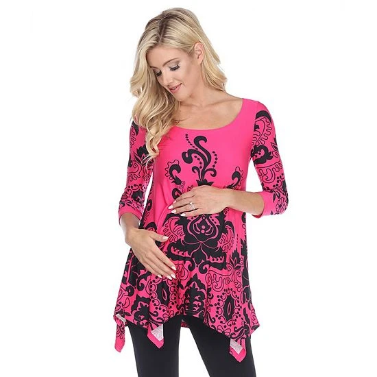 Maternity White Mark Paisley Print Tunic Top Pink 8 Maternity White Mark Paisley Print Tunic Top Pink - Image 6