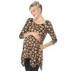 Maternity White Mark Printed Tunic Top Black Beige 2 Maternity White Mark Printed Tunic Top Black Beige -White Mark Sales unnamed file 2100