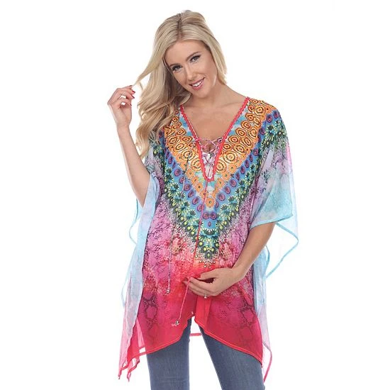 Maternity White Mark Tie-Up Neckline Caftan Pink Leopard 9 Maternity White Mark Tie-Up Neckline Caftan Pink Leopard - Image 7