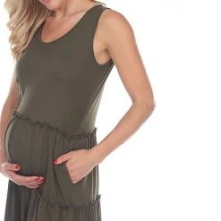 Maternity White Mark Scoopneck Tiered Midi Dress 16 Maternity White Mark Scoopneck Tiered Midi Dress -White Mark Sales unnamed file 2123