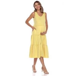 Maternity White Mark Scoopneck Tiered Midi Dress 17 Maternity White Mark Scoopneck Tiered Midi Dress -White Mark Sales unnamed file 2124