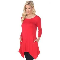 Women's White Mark Makayla Pocket Tunic Top -White Mark Sales unnamed file 213