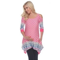 Maternity White Mark Cold-Shoulder Tunic Top Black White 16 Maternity White Mark Cold-Shoulder Tunic Top Black White -White Mark Sales unnamed file 2136