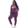 Plus Size White Mark 2-Piece Velour Tracksuit Set Grey -White Mark Sales unnamed file 33