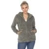 Women's White Mark Sherpa Hoodie Olive
