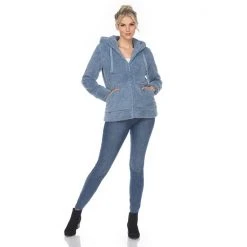 Women's White Mark Sherpa Hoodie Olive -White Mark Sales unnamed file 334