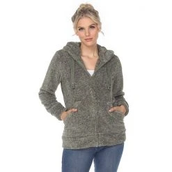 Women's White Mark Sherpa Hoodie Olive -White Mark Sales unnamed file 337