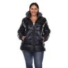 Plus Size White Mark Metallic Puffer Coat With Hoodie Black 1 Plus Size White Mark Metallic Puffer Coat With Hoodie Black -White Mark Sales unnamed file 350