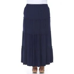 Plus Size White Mark Tiered High-Waisted Maxi Skirt -White Mark Sales unnamed file 378