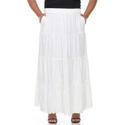 Plus Size White Mark Tiered High-Waisted Maxi Skirt -White Mark Sales unnamed file 379