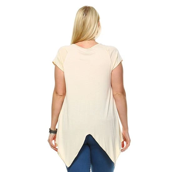 Plus Size White Mark Embellished Tunic Fuchsia 4 Plus Size White Mark Embellished Tunic Fuchsia - Image 2