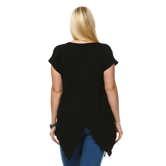 Plus Size White Mark Embellished Tunic Fuchsia 6 Plus Size White Mark Embellished Tunic Fuchsia - Image 4