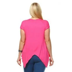 Plus Size White Mark Embellished Tunic Fuchsia 24 Plus Size White Mark Embellished Tunic Fuchsia -White Mark Sales unnamed file 388