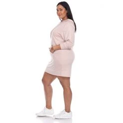 Plus Size White Mark Hooded Sweatshirt Dress Creamsicle 18 Plus Size White Mark Hooded Sweatshirt Dress Creamsicle -White Mark Sales unnamed file 406