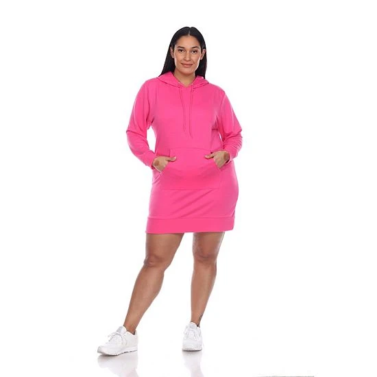 Plus Size White Mark Hooded Sweatshirt Dress Creamsicle 13 Plus Size White Mark Hooded Sweatshirt Dress Creamsicle - Image 11