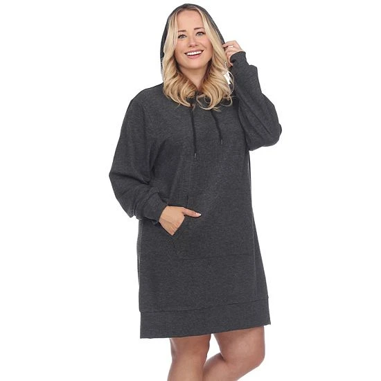 Plus Size White Mark Hooded Sweatshirt Dress Creamsicle 15 Plus Size White Mark Hooded Sweatshirt Dress Creamsicle - Image 13