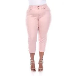 Plus Size White Mark Capri Jeans