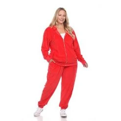 Plus Size White Mark 2-Piece Velour Tracksuit Set Grey 28 Plus Size White Mark 2-Piece Velour Tracksuit Set Grey -White Mark Sales unnamed file 45