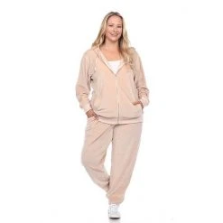 Plus Size White Mark 2-Piece Velour Tracksuit Set Grey 29 Plus Size White Mark 2-Piece Velour Tracksuit Set Grey -White Mark Sales unnamed file 46