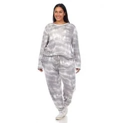 Plus Size White Mark 2-Piece Lounge Set Gray Tie Dye -White Mark Sales unnamed file 465