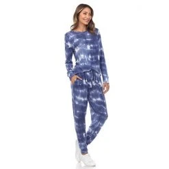 Women's White Mark 2-Piece Top & Bottoms Pajama Set Grey Tie Dye -White Mark Sales unnamed file 470