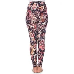 Women's White Mark Holiday Print Leggings White Coral Black -White Mark Sales unnamed file 483