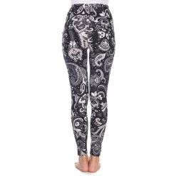 Women's White Mark Holiday Print Leggings White Coral Black -White Mark Sales unnamed file 495