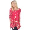 Women's White Mark Scroll Tunic Pink -White Mark Sales unnamed file 501